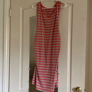 Liz Lange maternity cotton dress striped M